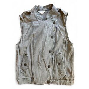 Nordstrom Sun & Shadow Army Green Drapey Vest